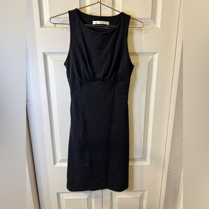 Susana Monaco Black Sleeveless Midi Dress With Back Cut Out